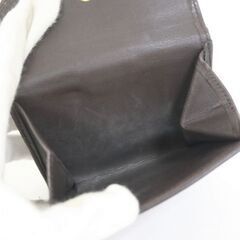 NR69　ko01473tm 【LOEWE】 2つ折り財布　スエード　ダークブラウンの画像