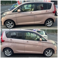 ⛄️4WD🉐H29三菱ekワゴンM 検8/1/15 11.8万kmナビ、Bカメラの画像