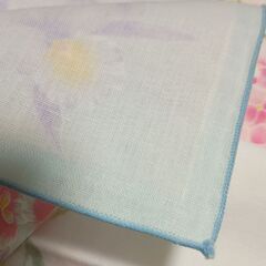 未使用保管品　大判花柄2重ガーゼハンカチ　6枚セット　の画像