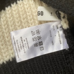 WEGO  ウィゴー　ボーダー　ショート丈　カーディガン　リボン付きの画像