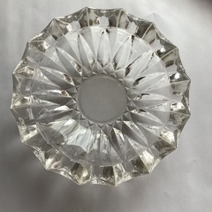 クリスタル　ガラス灰皿　昭和レトロ星形デザインの画像