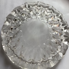 クリスタル　ガラス灰皿　昭和レトロ星形デザインの画像