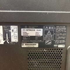 HITACHI 42インチテレビ 故障なし　2011
年　の画像