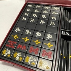 麻雀 麻雀牌 マージャン 黒色 ブラック テーブルゲーム  1101-014の画像