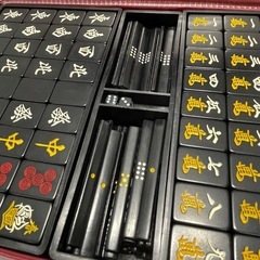 麻雀 麻雀牌 マージャン 黒色 ブラック テーブルゲーム  1101-014の画像