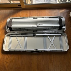 アルミ簡単テーブル、イス、セットの画像