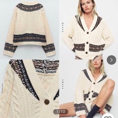 ZARA ニットカーディガンの画像