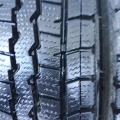 【中古品】145/80/12、ダンロップ軽トラック、バンスタットレスタイヤ×ホイール 4本の画像