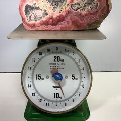 ▲インカローズ ロードクロサイト 鑑賞石 重量 8.8kg 木製台座付 鉱物 原石 天然石 長期保管品の画像