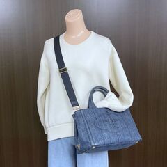 NR73　md18502tm 【PRADA】 ミニカナパトート　デニム×ゴールド金具　B2439Gの画像