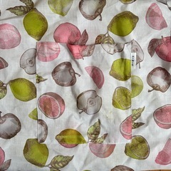 エプロン ポケット付き フルーツ柄の画像