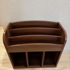 マガジンラック　絵本ラック　ウッドの画像