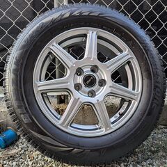 ブリジストン BLIZZAK VRX2 195/65R15 2021年 4本セット 社外ホイール付き 6J PCD100 5穴 プリウスに！の画像