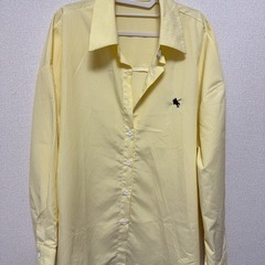 SHEIN ストライプイエローシャツ/サイズXLの画像