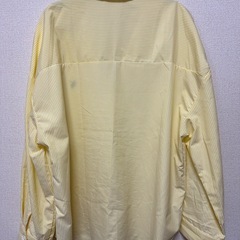 SHEIN ストライプイエローシャツ/サイズXLの画像