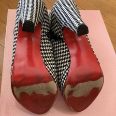 カリアング　ショートブーツ　千鳥格子　24.5㎝の画像