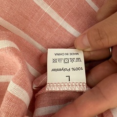 SHIEN リネン風ストライプシャツ　サイズL　の画像