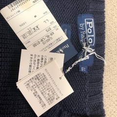 ラルフローレン　コットンセーターサイズLL紺色の画像