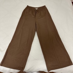 H&M ブラウンワイドパンツ　サイズSの画像