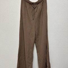 H&M ブラウンワイドパンツ　サイズSの画像