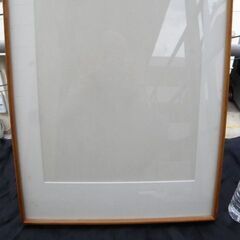 大型長方形高級額縁 アクリル板付 マット入 浮世絵や扁額や書作品等向き 取りに来ていただける方 受け渡し日時自由の画像