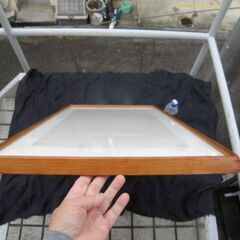 大型長方形高級額縁 アクリル板付 マット入 浮世絵や扁額や書作品等向き 取りに来ていただける方 受け渡し日時自由の画像