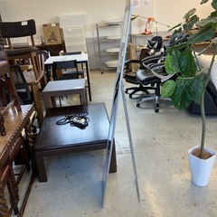 A2511-002 全身ミラー 姿見 鏡 シルバー キズ汚れ有りの画像