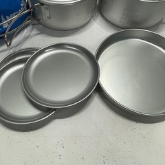 キャンプ キャンプ用品 鍋 炊飯器 お皿 食器 セット 1101-017の画像