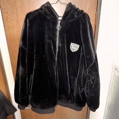 着用3回以下 美品 3L Betty Boop ファーブルゾン 冬着 アウター パーカー ジャケット ベティちゃん 大きいサイズ 男女兼用 ユニセックスの画像