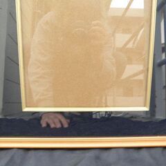 高級木製無垢色紙額縁 外箱付 長期保管品 擦り傷小当たり等わずかに有 取りに来ていただける方 受け渡し日時自由の画像