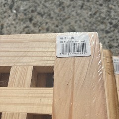 木製便利台　格子杉板の画像