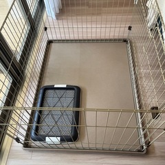 ペット用トレー付サークル&トイレの画像