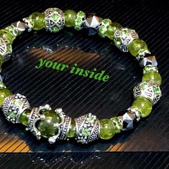 ペリドット ヨーロピアン 天然石ブレスレットの画像