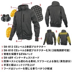 komine バイクジャケット　グレーの画像