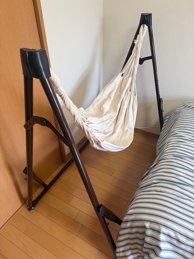 自立式ハンモック 2パターン付き ふ持ち運び袋あり