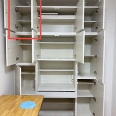 左・【超美品】ニトリNITORI壁面ユニットの上置き(ウォーレン 40L WW)の画像