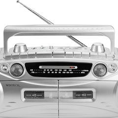 I345 🌈 未使用品！ WINTECH ダブルラジカセ [ワイドFM対応] WCT-2の画像