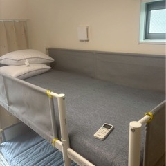 IKEA　VITVAL ヴィトヴァル 2段ベッドフレーム アンダーベッド付き ライトグレーの画像