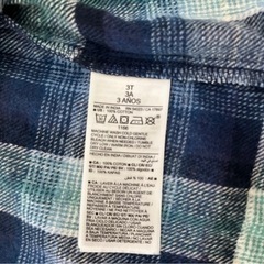 今季節から大活躍！　1度のみ　OLDNAVY チェックシャツ 3Tの画像