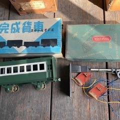 古い貨車の模型セットの画像