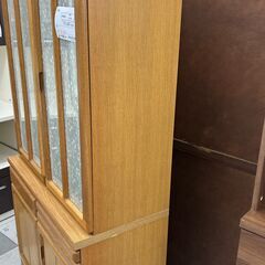 ★リユースのサカイ千葉中央店★  食器棚 ブラウン H180×D45×W95 クリーニング済み TC5180の画像