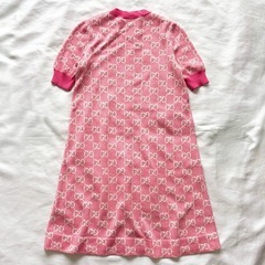 【３日まで　値下げ可能　極美品】　グッチ　GGパターン　ジャガード　ニットワンピース　ピンクの画像