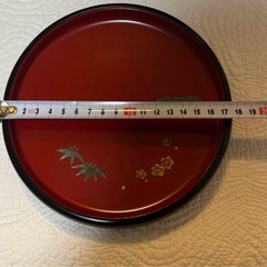 琉球漆器　お盆　5枚セット　菓子盆の画像