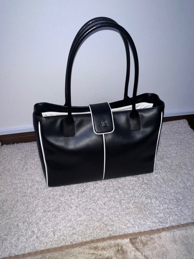 【美品レアセット】クレージュ Courreges 黒 ハンドバッグ トートバッグ セット 美品