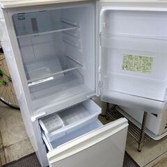 冷蔵庫 137L 2017年製 シャープ SJ-D14C-W ホワイト/白 2ドア 100Lクラス SHARP 札幌市 中央区 南12条の画像