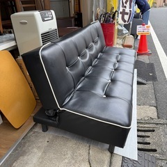 ソファ　ベット　ブラックの画像