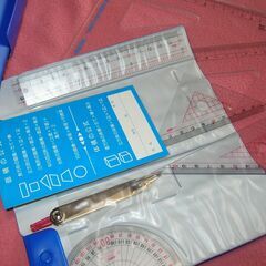 アングルセット（４セット）、三角定規（２セット）（未使用に近い、訳あり）の画像