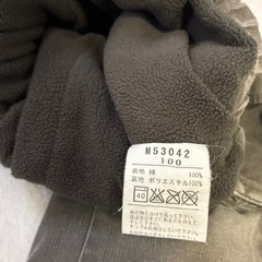 美品 moujonjon 裏モコパンツ グレー 100cm 冬　防寒　暖かいの画像