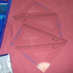アングルセット（４セット）、三角定規（２セット）（未使用に近い、訳あり）の画像