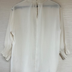 earth music&ecology 襟シャーリング楊柳ブラウス　トップス　服　    レディースの画像